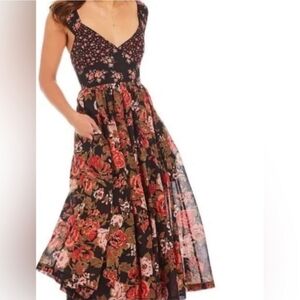 Free People Flower Mix Midi Dress. Size XS.